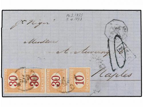 ✉ ARGENTINA. 1873. BUENOS AIRES a ITALIA. Circulada por el c