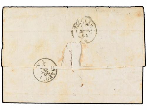 ✉ BRASIL. Sc. 23, 24 (7). 1865. RIO DE JANEIRO a LAURITO (It