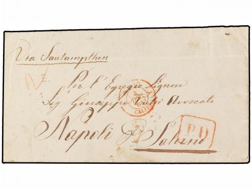 ✉ BRASIL. Sc. 24, 25 (9). 1864. RIO DE JANEIRO a SALERNO (It