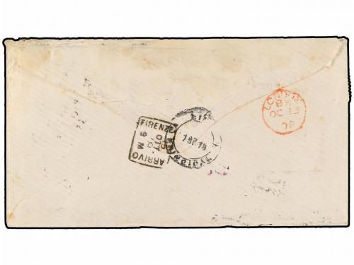 ✉ BOLIVIA. Sc. 20 (2). 1879. BOLIVIA a FLORENCIA (Italia). 5