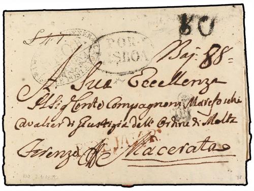 ✉ BRASIL. 1820 (1 Enero). PERÍODO COLONIAL. RIO DE JANEIRO a