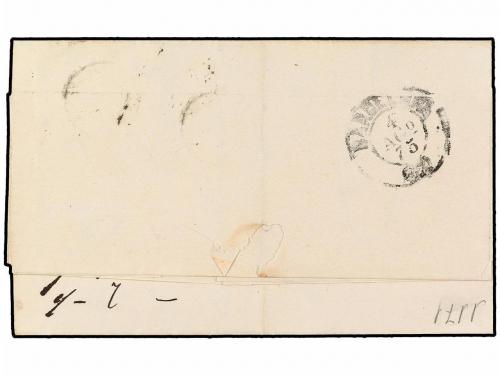 ✉ ESPAÑA. Ed. 164. 1875. TARRAGONA a BARCELONA. 10 cts. azul