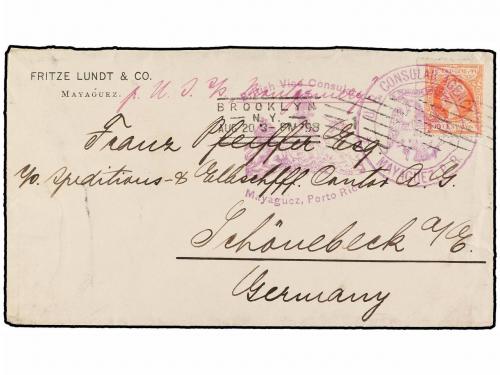 ✉ PUERTO RICO. 1898 (Agosto). GUERRA HISPANO-AMERICANA. Sobr