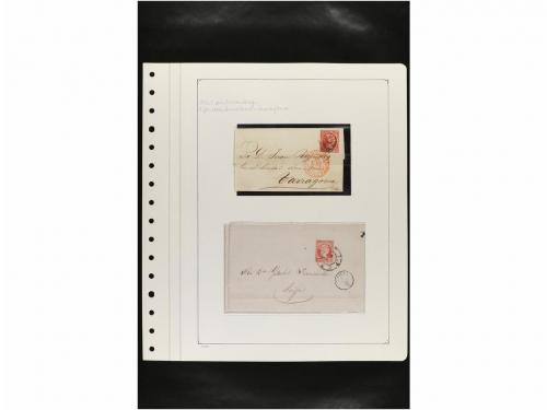 LOTES y COLECCIONES. ESPAÑA. Hojas de album conteniendo vari