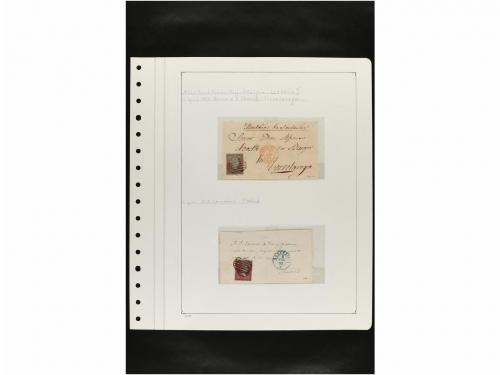 LOTES y COLECCIONES. ESPAÑA. Hojas de album conteniendo vari