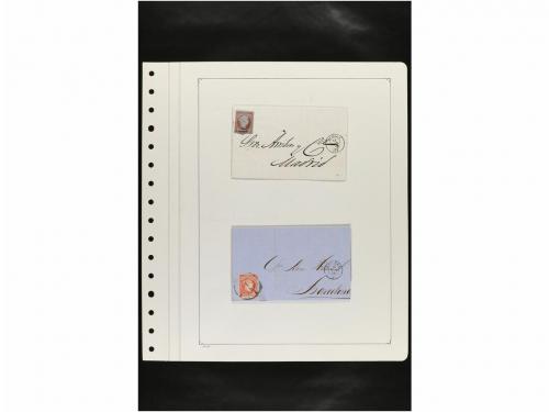 LOTES y COLECCIONES. ESPAÑA. Hojas de album conteniendo vari