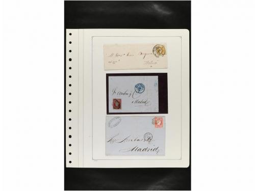 LOTES y COLECCIONES. ESPAÑA. Hojas de album conteniendo vari