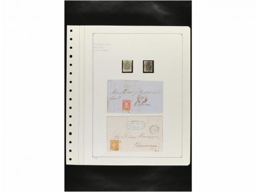 LOTES y COLECCIONES. ESPAÑA. Hojas de album conteniendo vari