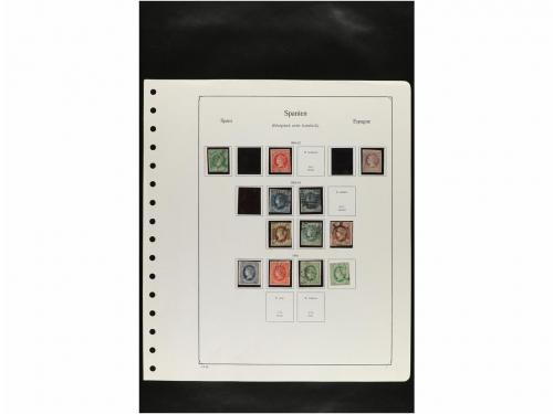 LOTES y COLECCIONES. ESPAÑA. Hojas de album conteniendo vari