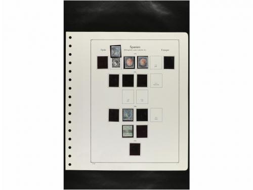 LOTES y COLECCIONES. ESPAÑA. Hojas de album conteniendo vari