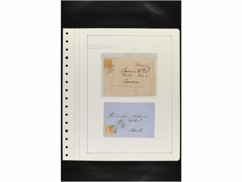 LOTES y COLECCIONES. ESPAÑA. Hojas de album conteniendo vari