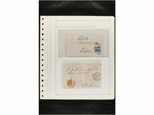 LOTES y COLECCIONES. ESPAÑA. Hojas de album conteniendo vari