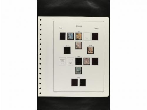 LOTES y COLECCIONES. ESPAÑA. Hojas de album conteniendo vari