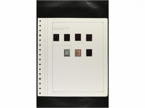 LOTES y COLECCIONES. ESPAÑA. Hojas de album conteniendo vari