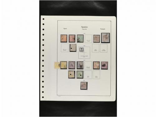 LOTES y COLECCIONES. ESPAÑA. Hojas de album conteniendo vari