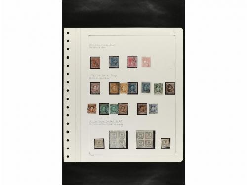 LOTES y COLECCIONES. ESPAÑA. Hojas de album conteniendo vari