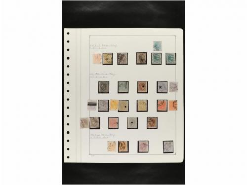 LOTES y COLECCIONES. ESPAÑA. Hojas de album conteniendo vari