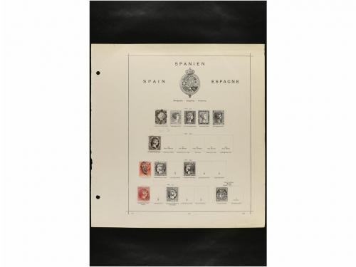 LOTES y COLECCIONES. ESPAÑA. Hojas de album conteniendo vari