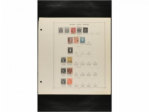 LOTES y COLECCIONES. ESPAÑA. Hojas de album conteniendo vari