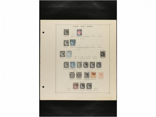 LOTES y COLECCIONES. ESPAÑA. Hojas de album conteniendo vari