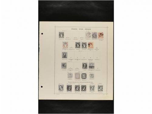 LOTES y COLECCIONES. ESPAÑA. Hojas de album conteniendo vari