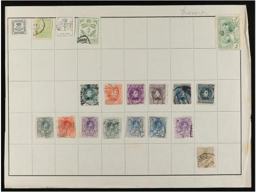 LOTES y COLECCIONES. ESPAÑA. Hojas de album conteniendo vari