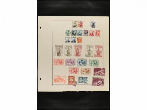 LOTES y COLECCIONES. ESPAÑA. Hojas de album conteniendo vari