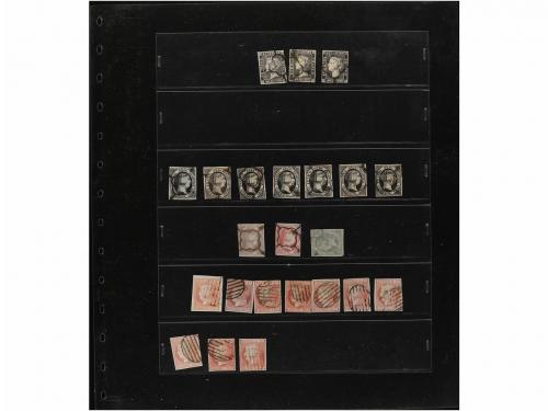 LOTES y COLECCIONES. ESPAÑA. Hojas de album conteniendo vari