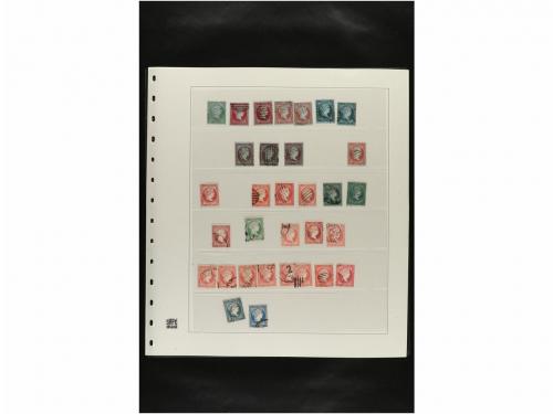 LOTES y COLECCIONES. ESPAÑA. Hojas de album conteniendo vari