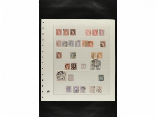 LOTES y COLECCIONES. ESPAÑA. Hojas de album conteniendo vari