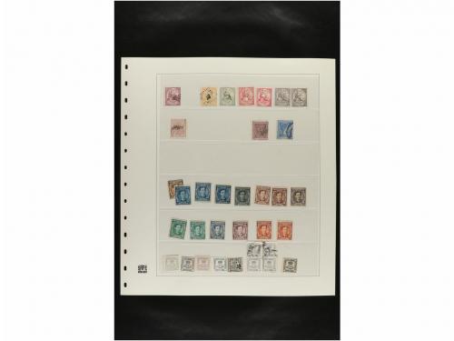 LOTES y COLECCIONES. ESPAÑA. Hojas de album conteniendo vari