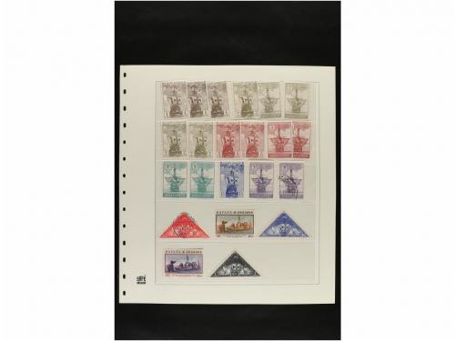 LOTES y COLECCIONES. ESPAÑA. Hojas de album conteniendo vari