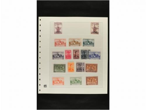 LOTES y COLECCIONES. ESPAÑA. Hojas de album conteniendo vari