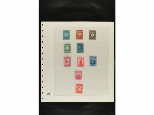 LOTES y COLECCIONES. ESPAÑA. Hojas de album conteniendo vari