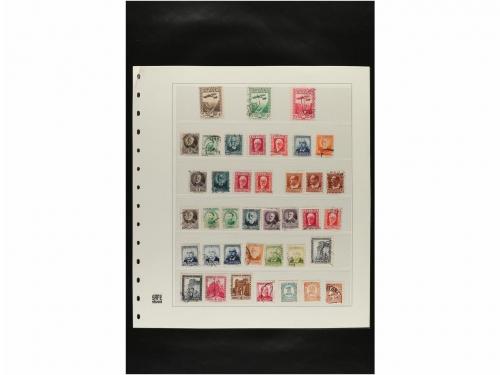 LOTES y COLECCIONES. ESPAÑA. Hojas de album conteniendo vari