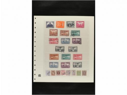 LOTES y COLECCIONES. ESPAÑA. Hojas de album conteniendo vari