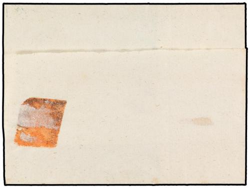 ✉ ESPAÑA. Ed. 48. 1857. VALGA a PONTEVEDRA. 4 cuartos rojo. 