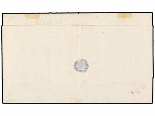 ✉ ESPAÑA. Ed. 1. 1850. BURGOS a MADRID. 6 cuartos negro pl. 