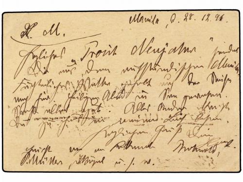 ✉ FILIPINAS. Ed. 119 (2). 1897. MANILA a ALEMANIA. Entero Po