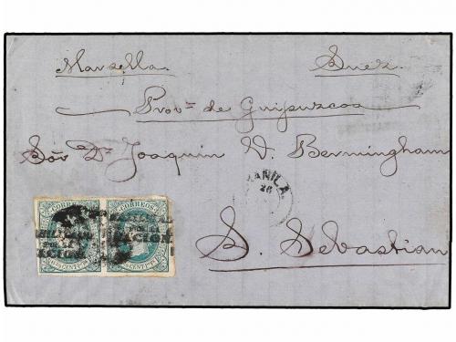 ✉ FILIPINAS. Ed. 20N (2). 1871. MANILA a SAN SEBASTIÁN (Espa