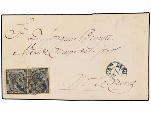 ✉ FILIPINAS. 1880. FRONTAL. CEBÚ a NUEVA CÁCERES. 25 mils. n