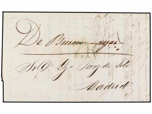 ✉ CUBA. 1844. TRINIDAD DE CUBA a MADRID. Carta completa. A l