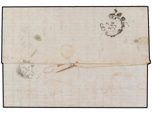 ✉ ESPAÑA. Ed. 121. 1873. PERPIGNAN a BARCELONA. Circulada co