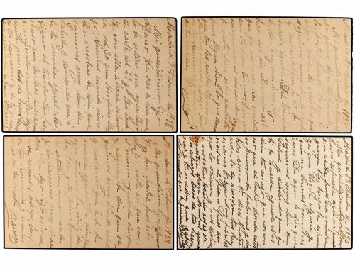 ✉ ESPAÑA GUERRA CIVIL. 1937-38. CUATRO tarjetas Enteros Post