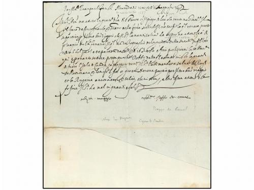✉ SIRIA. 1587. TRIPOLI to ALEPPO. Complete early letter in i