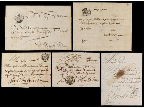 ✉ HOLANDA. 1687-1696. LOT of five covers from DEN HAAG to AM