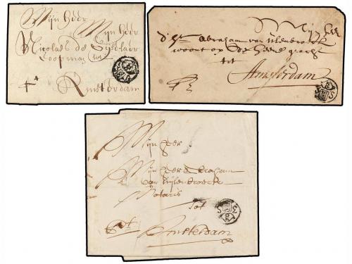 ✉ HOLANDA. 1689-1696. LOT of three covers from DEN HAAG to A