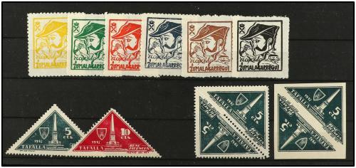 ESPAÑA: VIÑETAS. Conjunto de viñetas de Requetes, Diputación