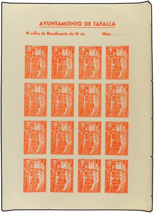 ESPAÑA: VIÑETAS. Conjunto de viñetas de Requetes, Diputación