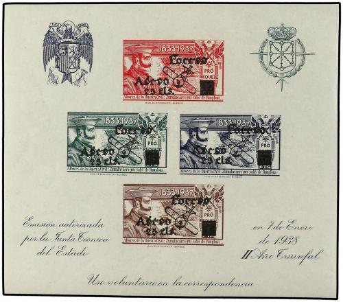 ESPAÑA: VIÑETAS. PRO REQUETE. HB con habilitaciones CORREO A